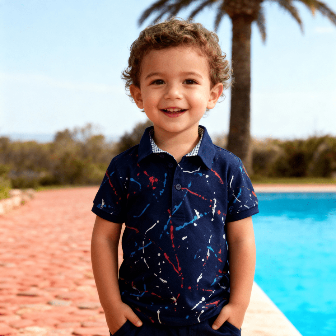 Artsy Splash - Navy Blue - SurfSprouts