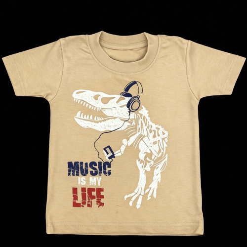 Glow In the Dark Dino T - Beige - SurfSprouts