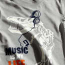 Glow In the Dark Dino T - Gray - SurfSprouts