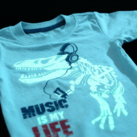 Glow In the Dark Dino T - Light Teal - SurfSprouts