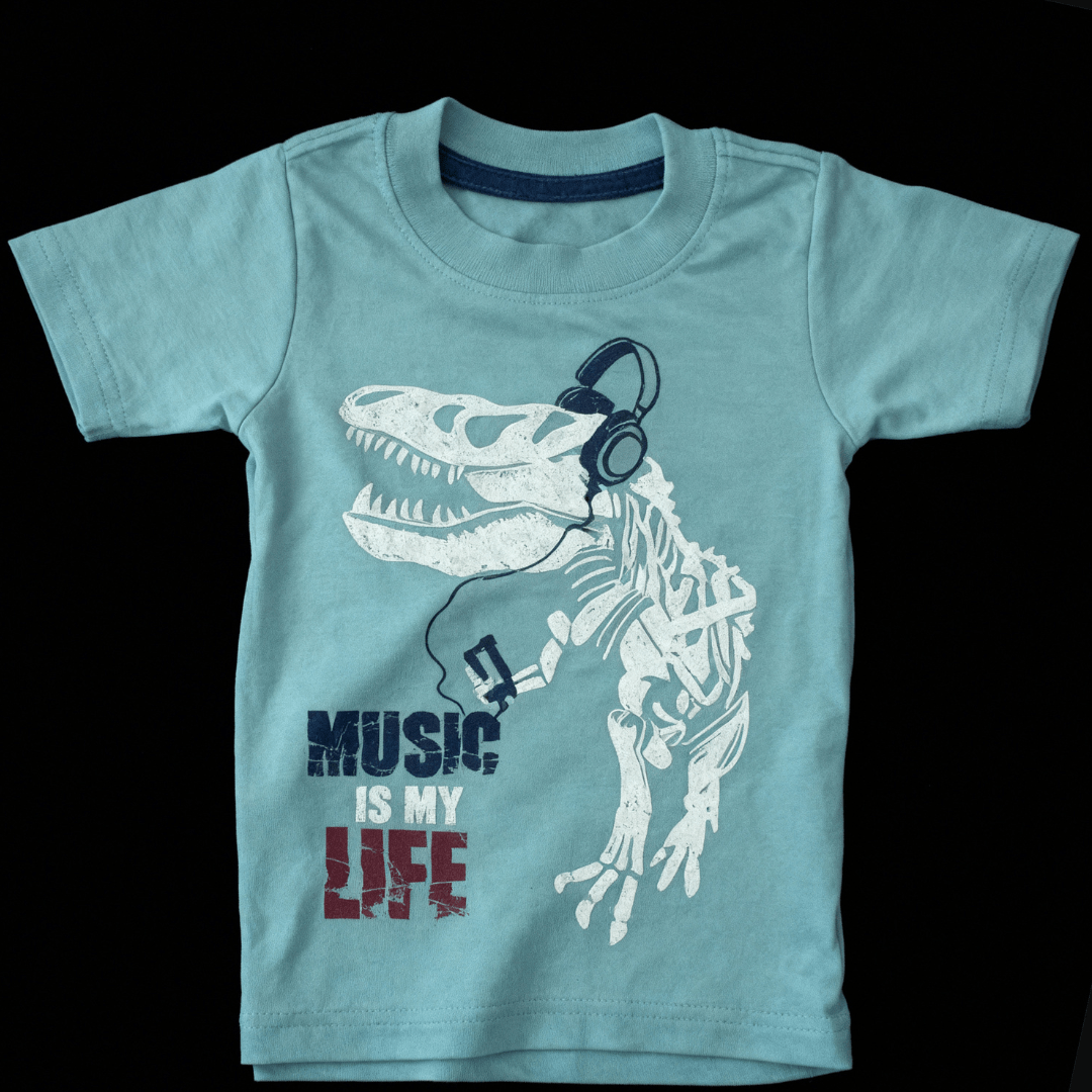 Glow In the Dark Dino T - Light Teal - SurfSprouts