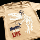 Glow In the Dark Dino T - Beige - SurfSprouts