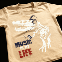 Glow In the Dark Dino T - Beige - SurfSprouts