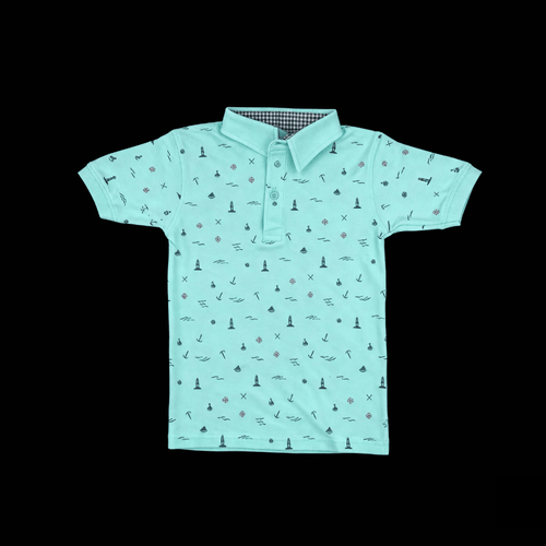 Lighthouse Polo - Light Teal - SurfSprouts